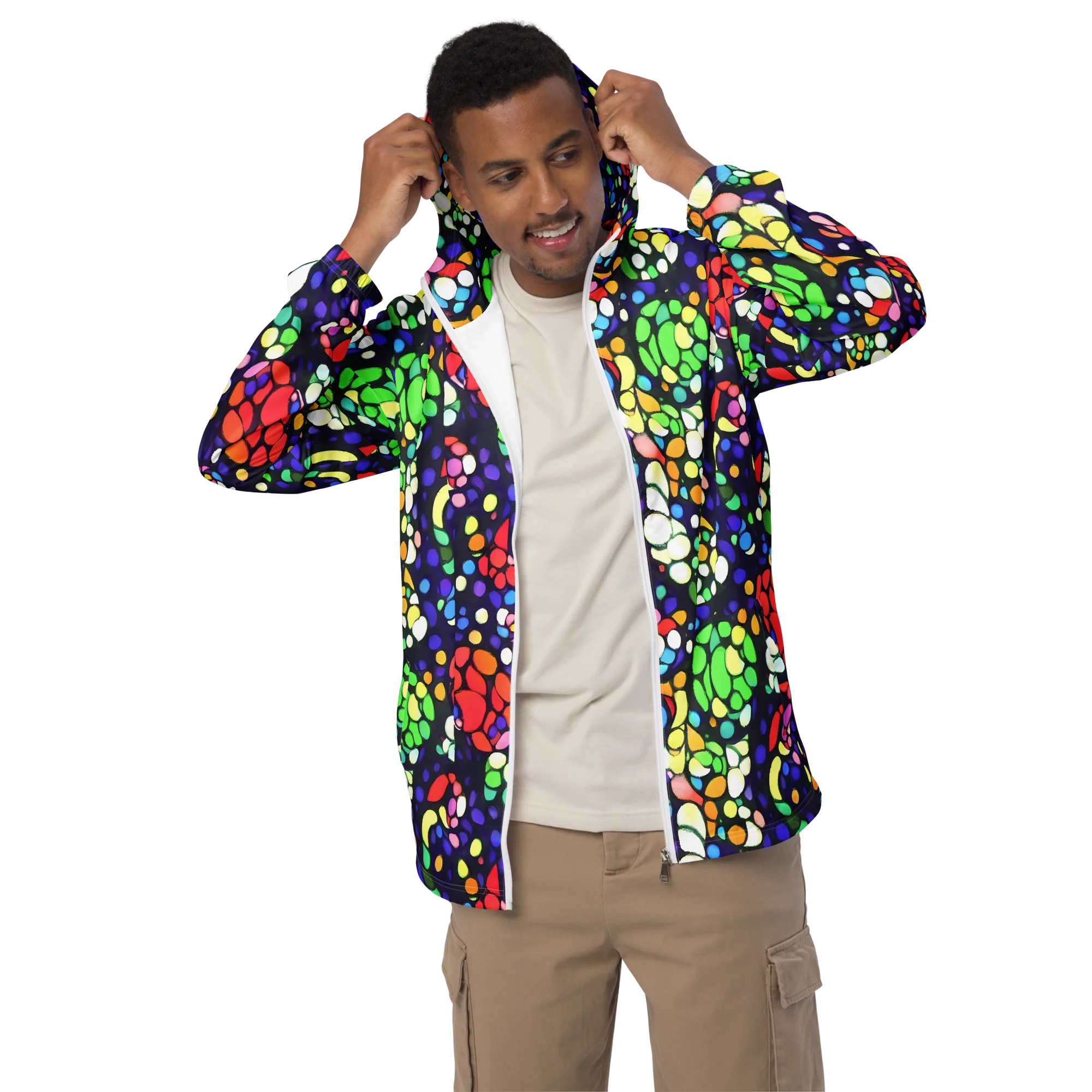 Bubble Fantasia on Men's Windbreaker — Front