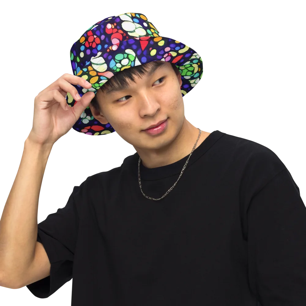 Bubble Fantasia on Reversible Bucket Hat — Front Inside