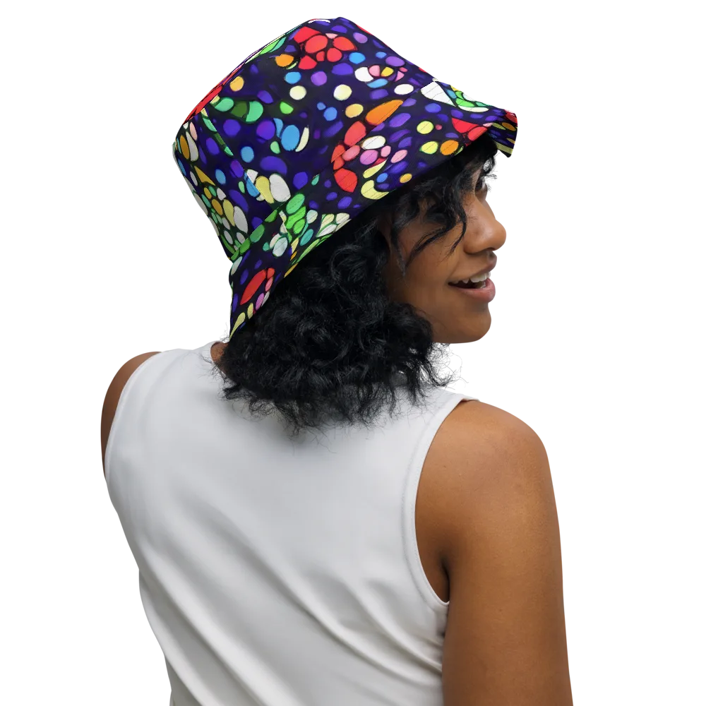 Bubble Fantasia on Reversible Bucket Hat — Right Outside