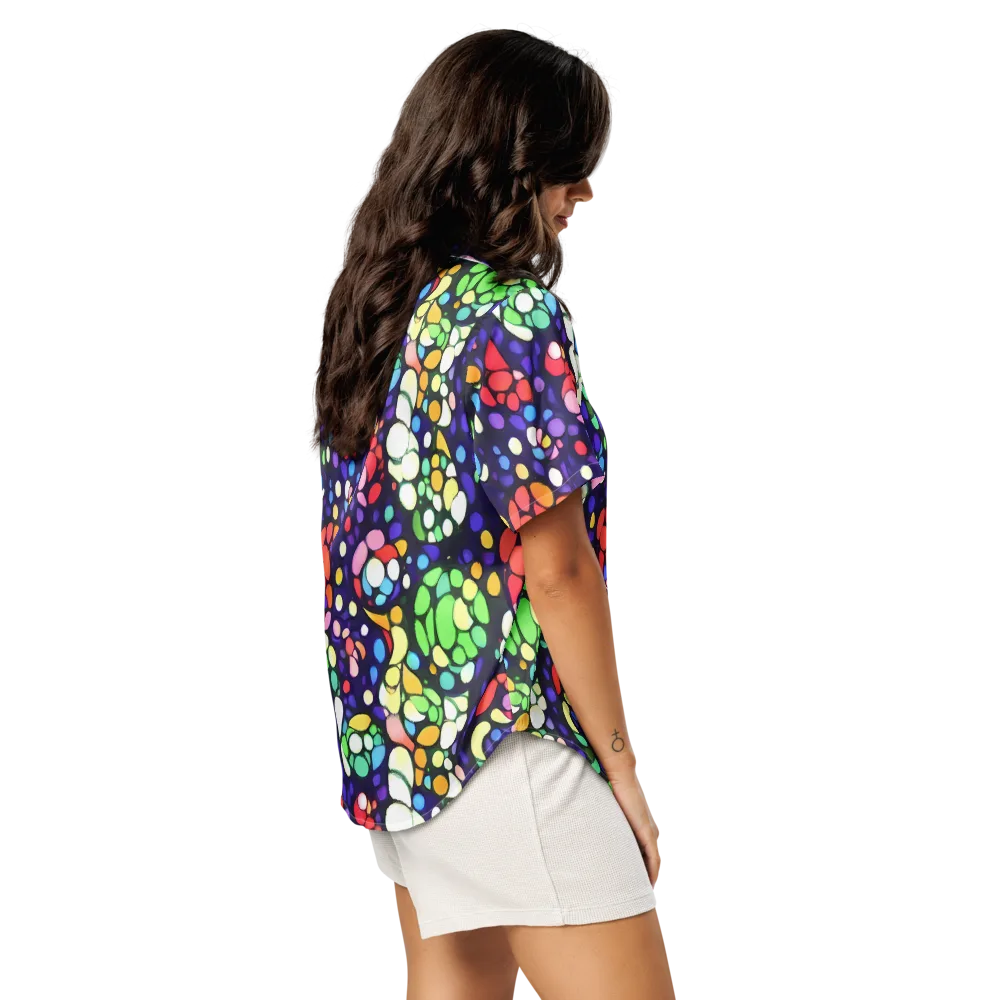 Bubble Fantasia on Women's Short Sleeve Pajama Top — Right Back