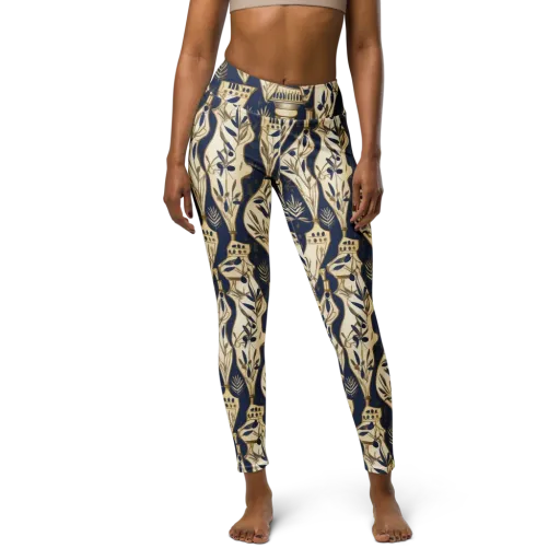 Navy Apothecary on a Yoga Leggings