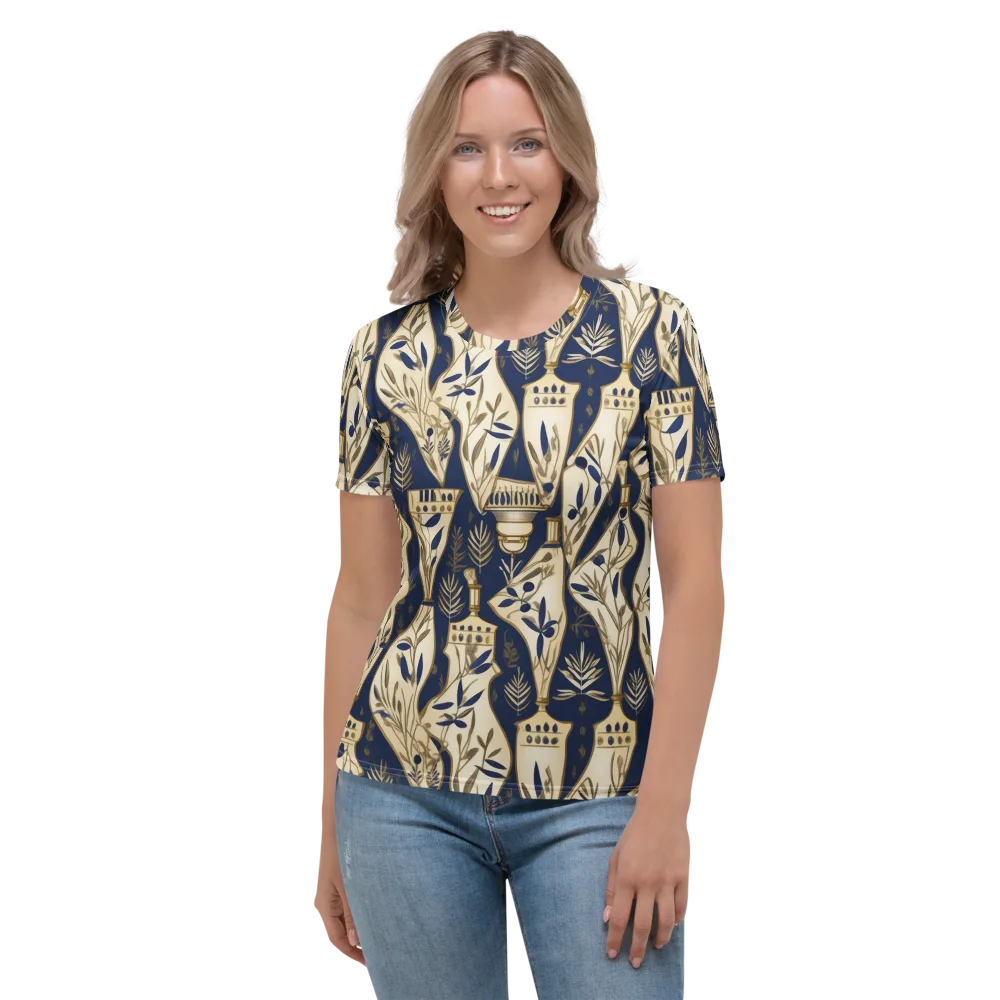 Navy Apothecary on Women's Crew Neck T-Shirt — Front