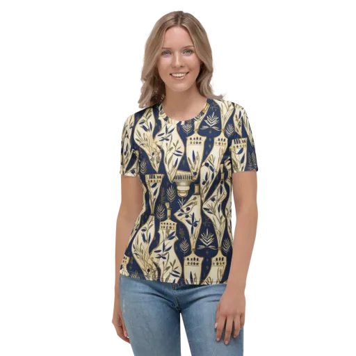 Navy Apothecary on a Women's Crew Neck T-Shirt
