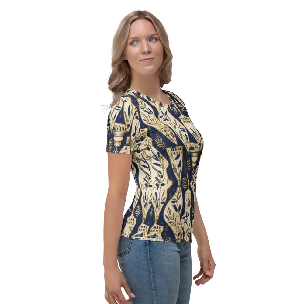 Navy Apothecary on Women's Crew Neck T-Shirt — Right