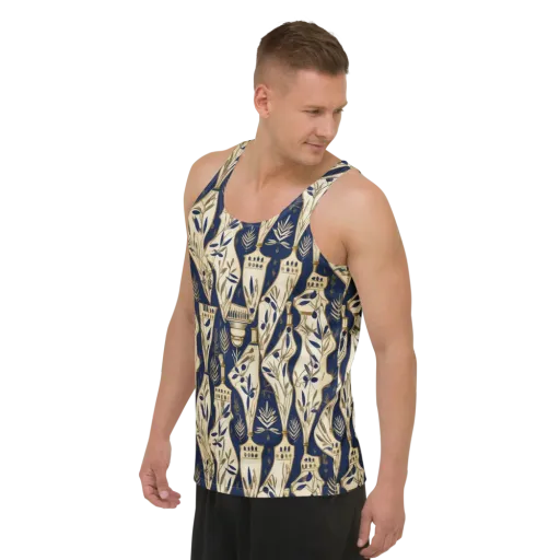 Navy Apothecary on a Men's Tank Top