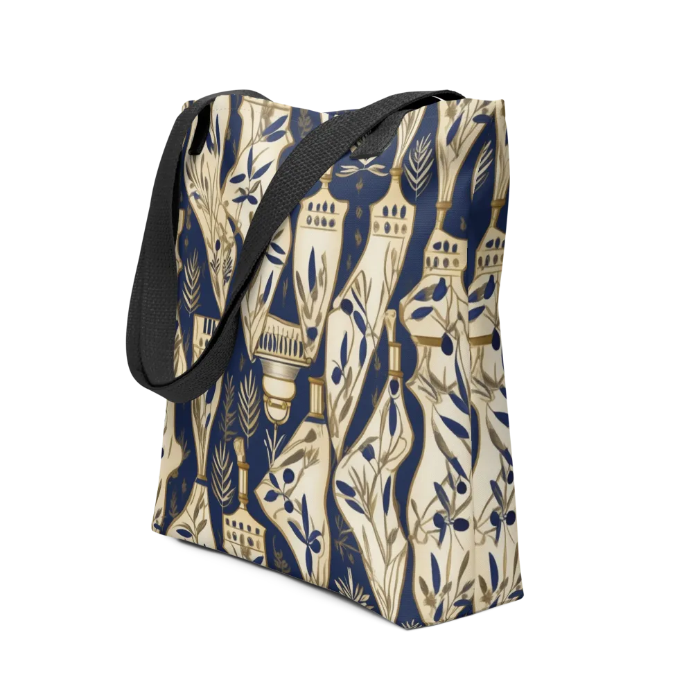 Navy Apothecary on Tote Bag — Front