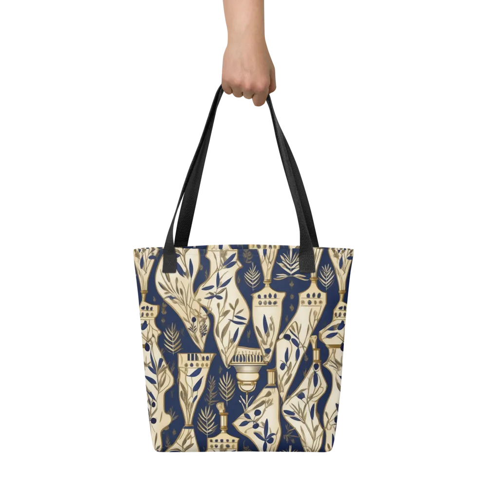 Navy Apothecary on Tote Bag — Front