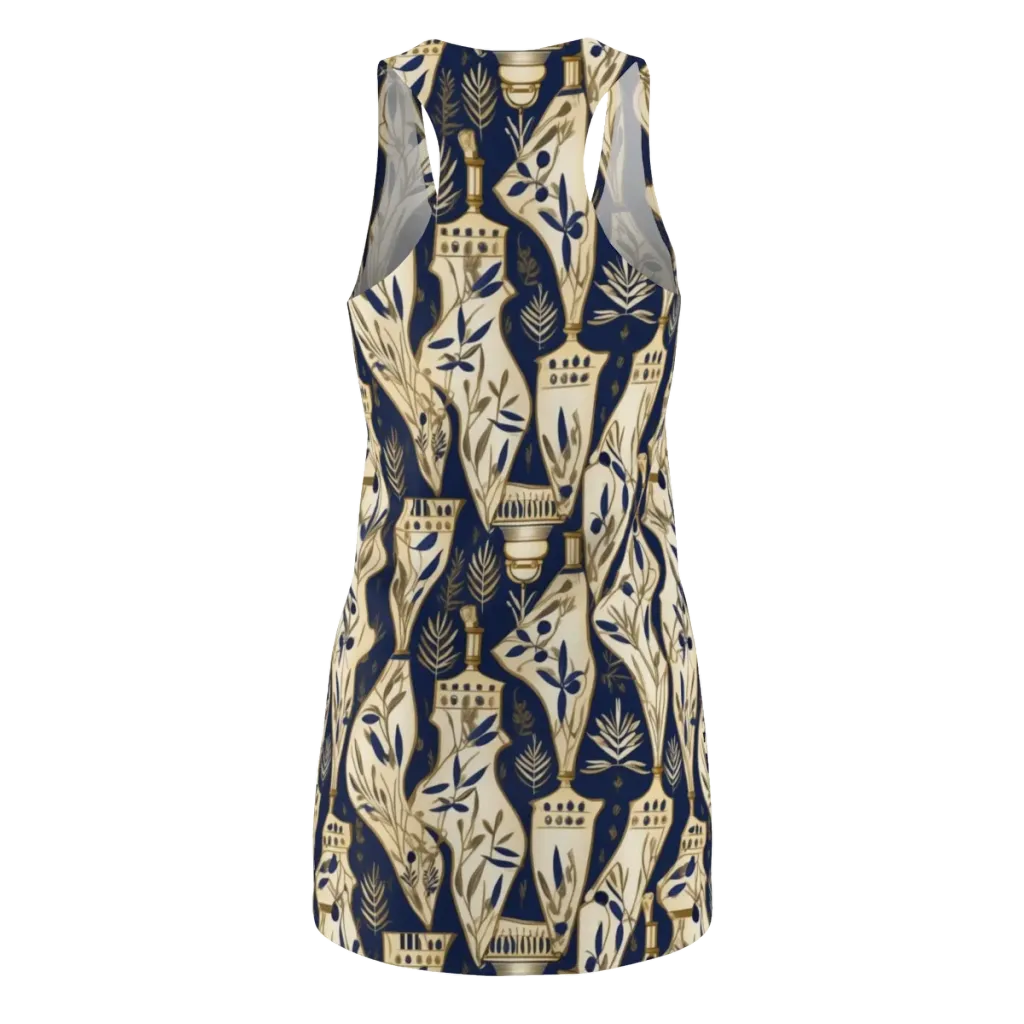 Navy Apothecary on Racerback Dress — Back