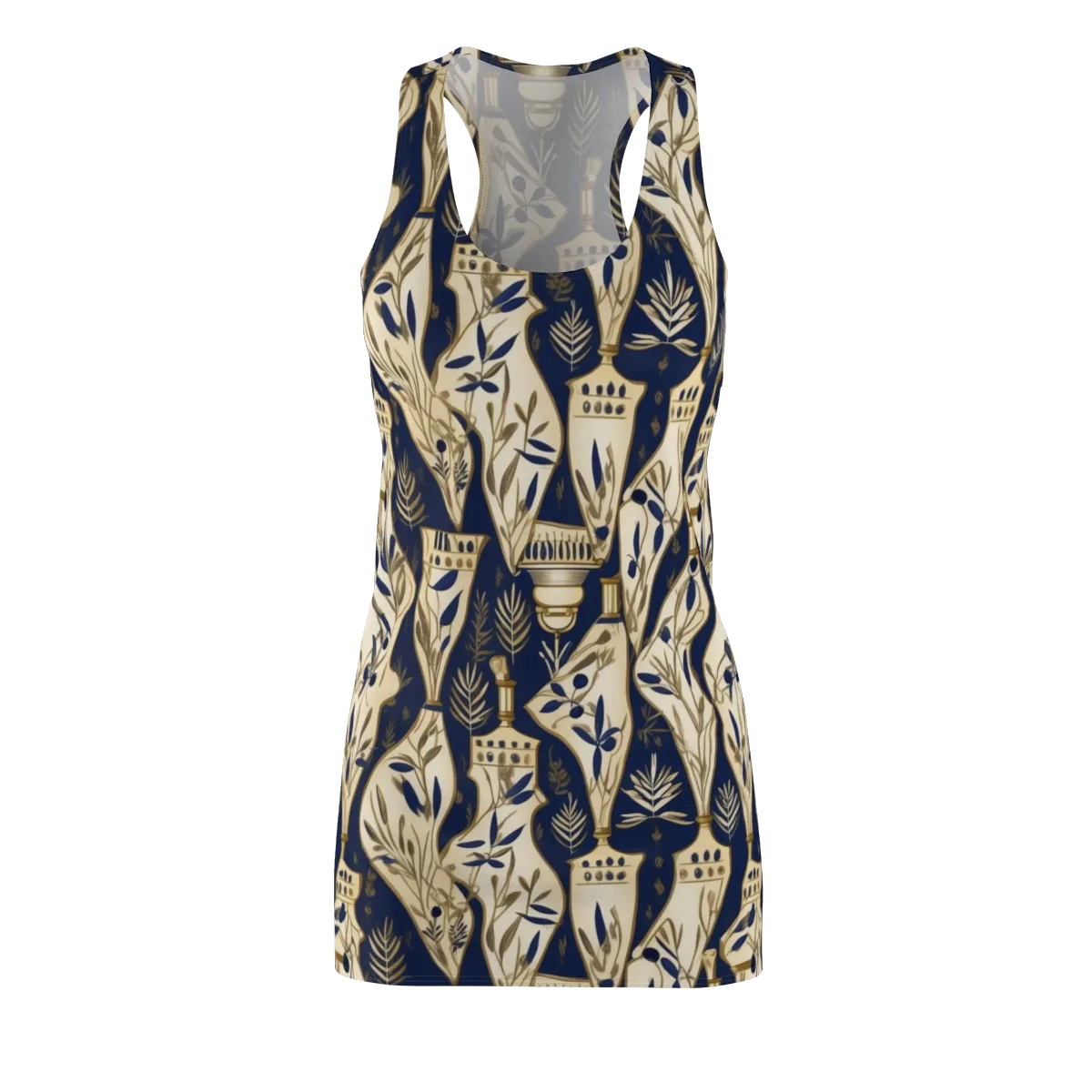 Navy Apothecary on Racerback Dress — Front