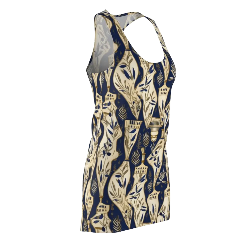 Navy Apothecary on Racerback Dress — Front Side