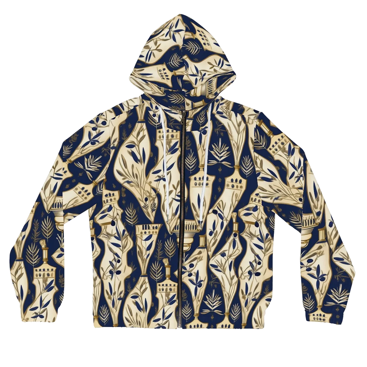 Navy Apothecary on Women's Full-Zip Hoodie — Front
