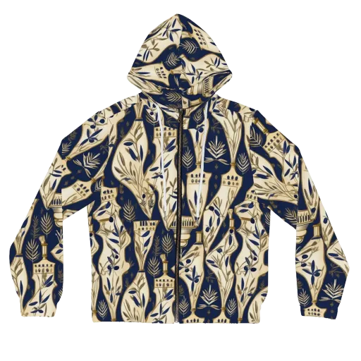 Navy Apothecary on a Women's Full-Zip Hoodie