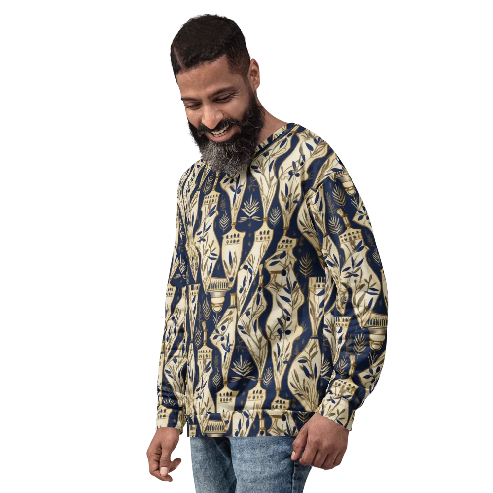 Navy Apothecary on Sweatshirt — Left Front