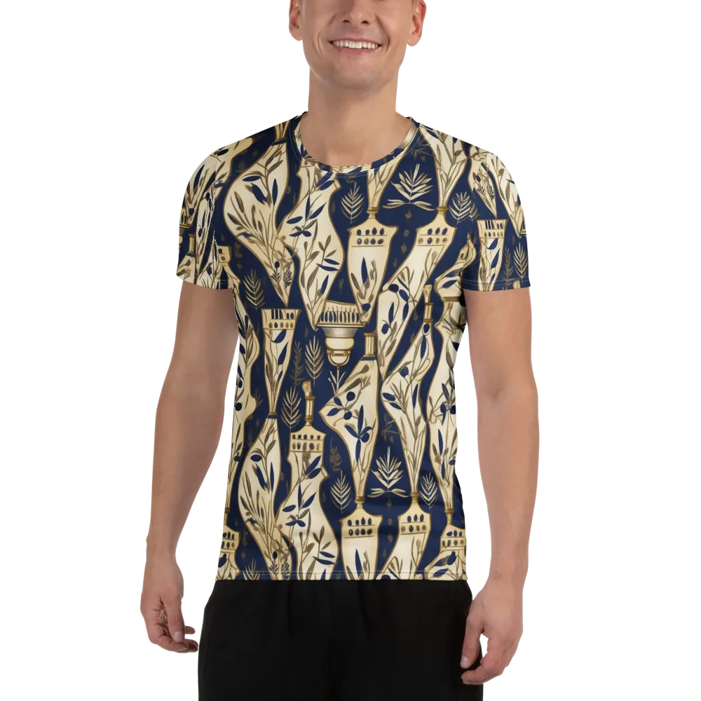 Navy Apothecary on Men's Athletic T-Shirt — Front