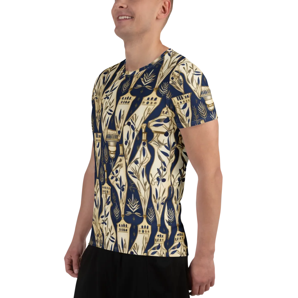 Navy Apothecary on Men's Athletic T-Shirt — Left