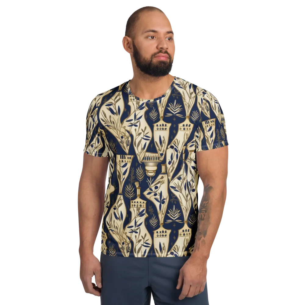 Navy Apothecary on Men's Athletic T-Shirt — Front