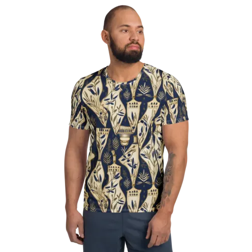 Navy Apothecary on a Men's Athletic T-Shirt