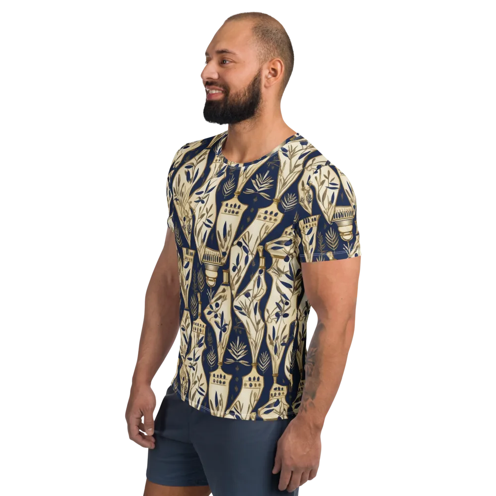 Navy Apothecary on Men's Athletic T-Shirt — Left