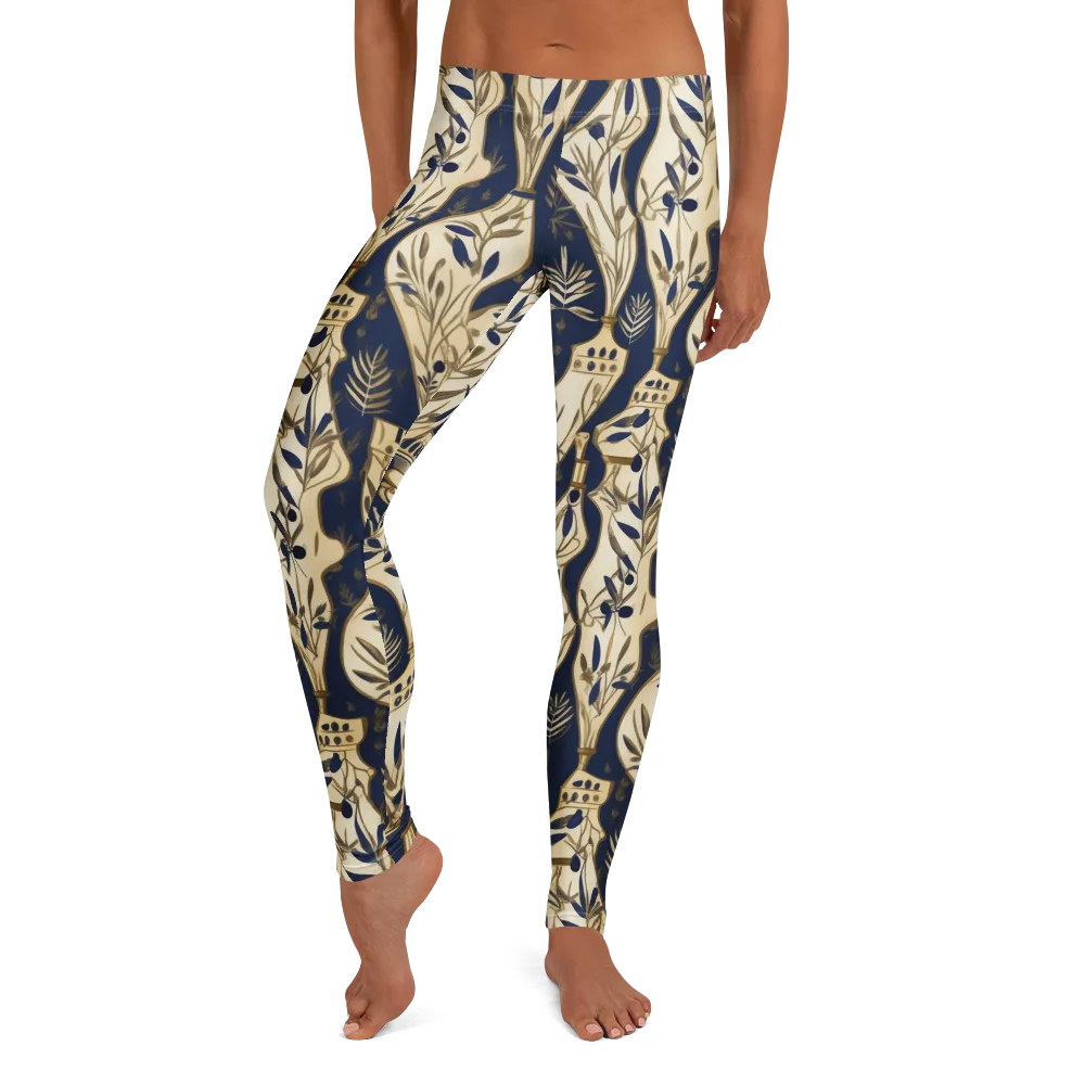 Navy Apothecary on Leggings — Front