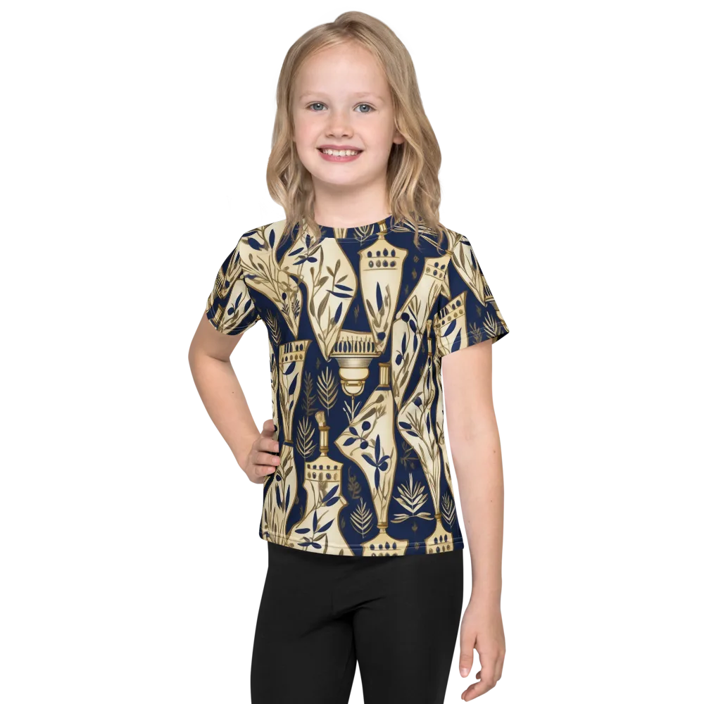 Navy Apothecary on Kids Crew Neck T-Shirt — Front