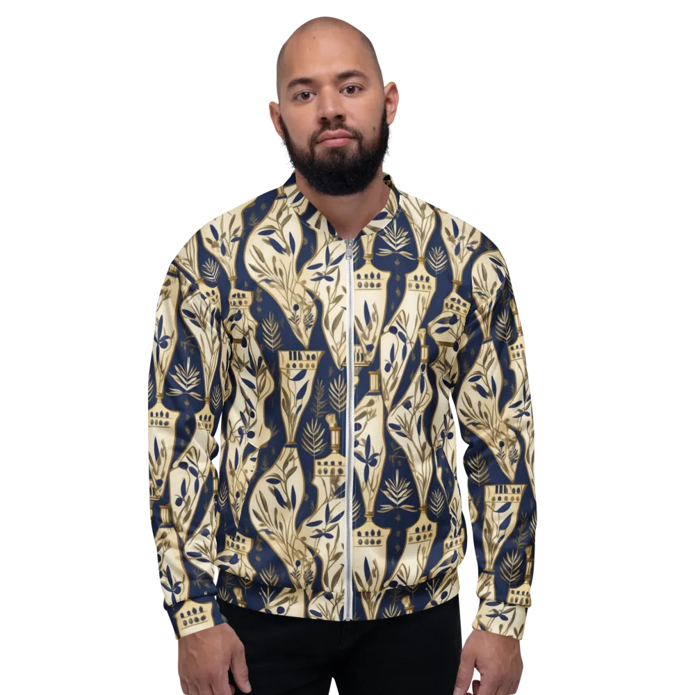 Navy Apothecary on Bomber Jacket — Front