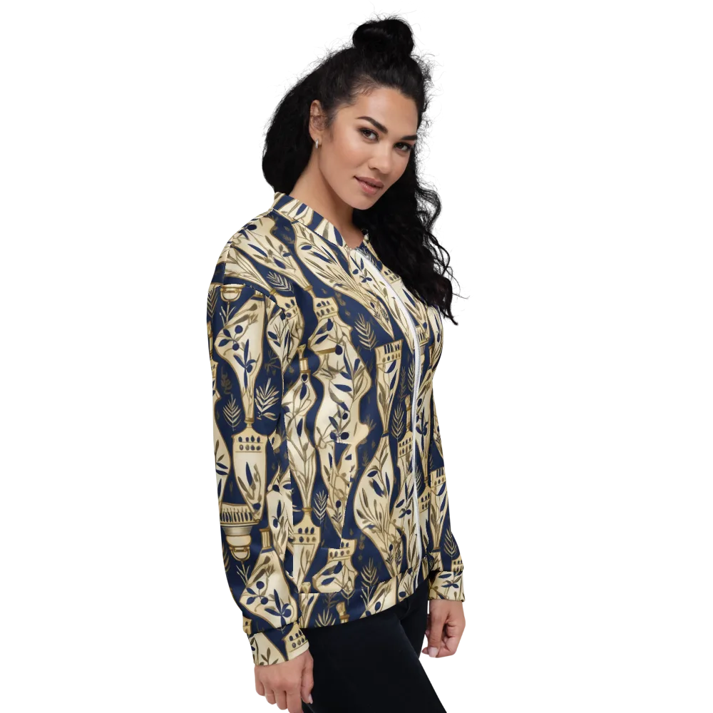 Navy Apothecary on Bomber Jacket — Right