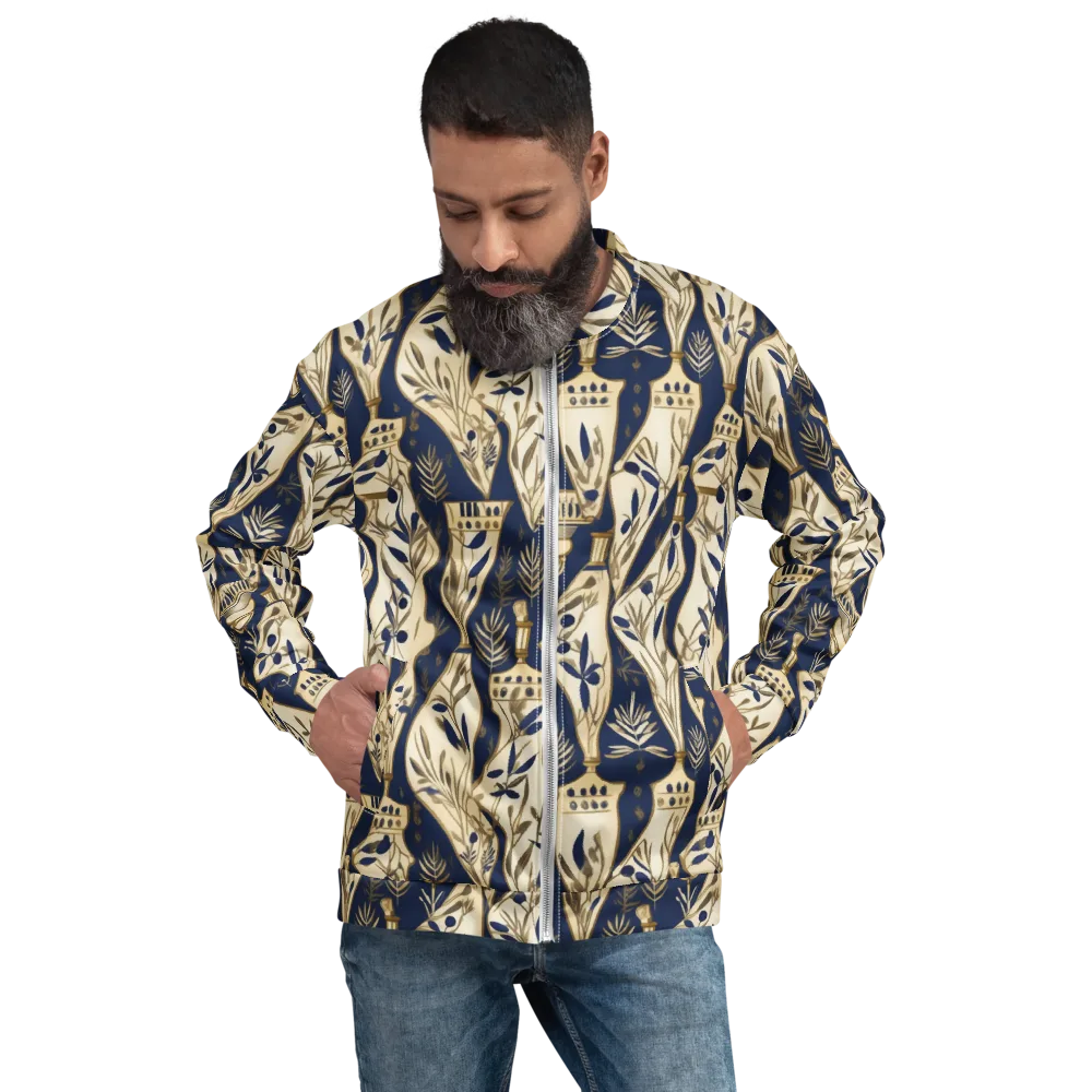 Navy Apothecary on Bomber Jacket — Front