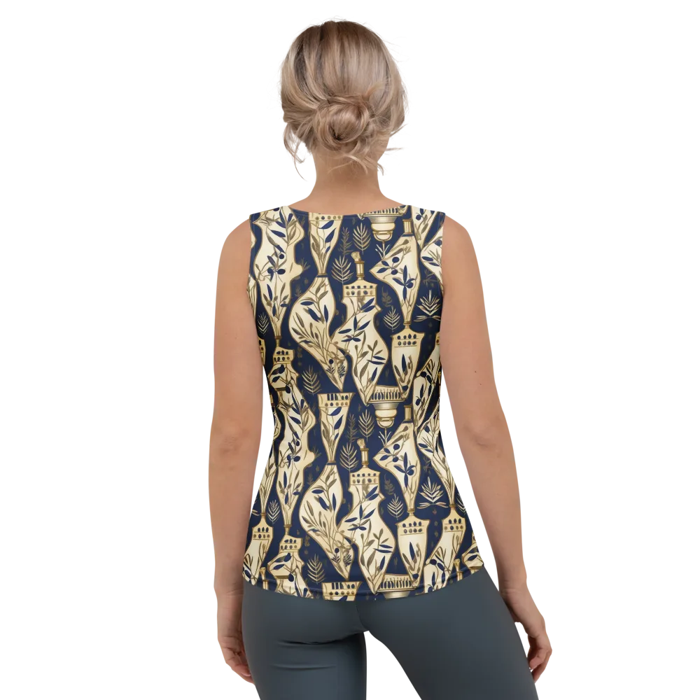 Navy Apothecary on Women's Tank Top — Back
