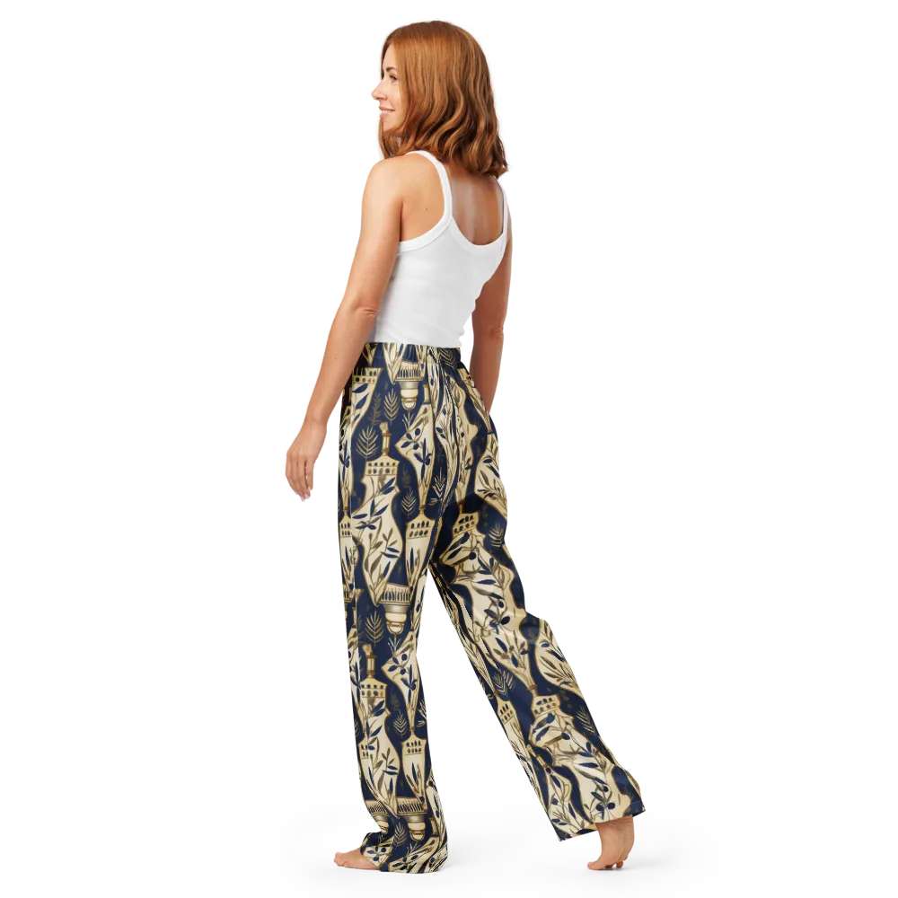 Navy Apothecary on Women's Pajama Pants — Back