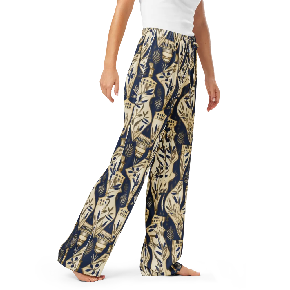 Navy Apothecary on Women's Pajama Pants — Right Front