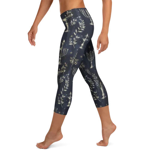Midnight Candelabra on a Capri Leggings