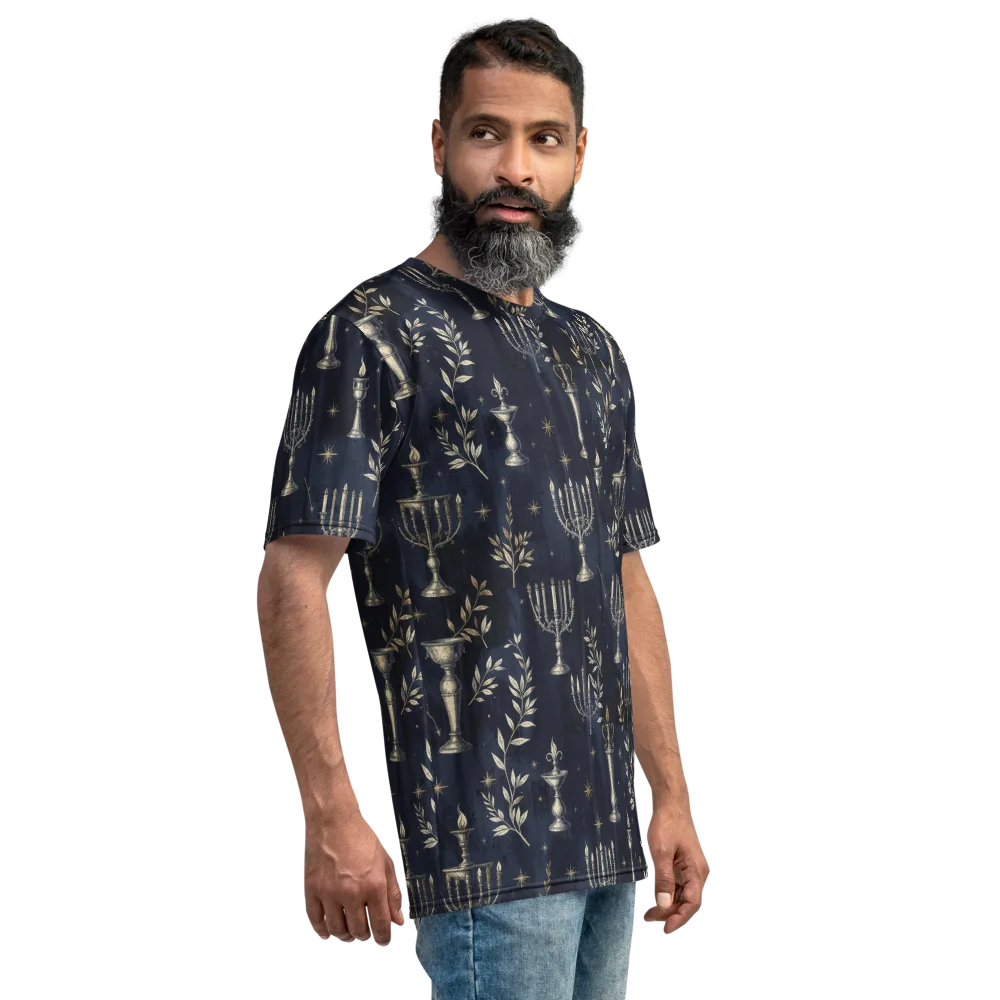 Midnight Candelabra on Men's Crew Neck T-Shirt — Right