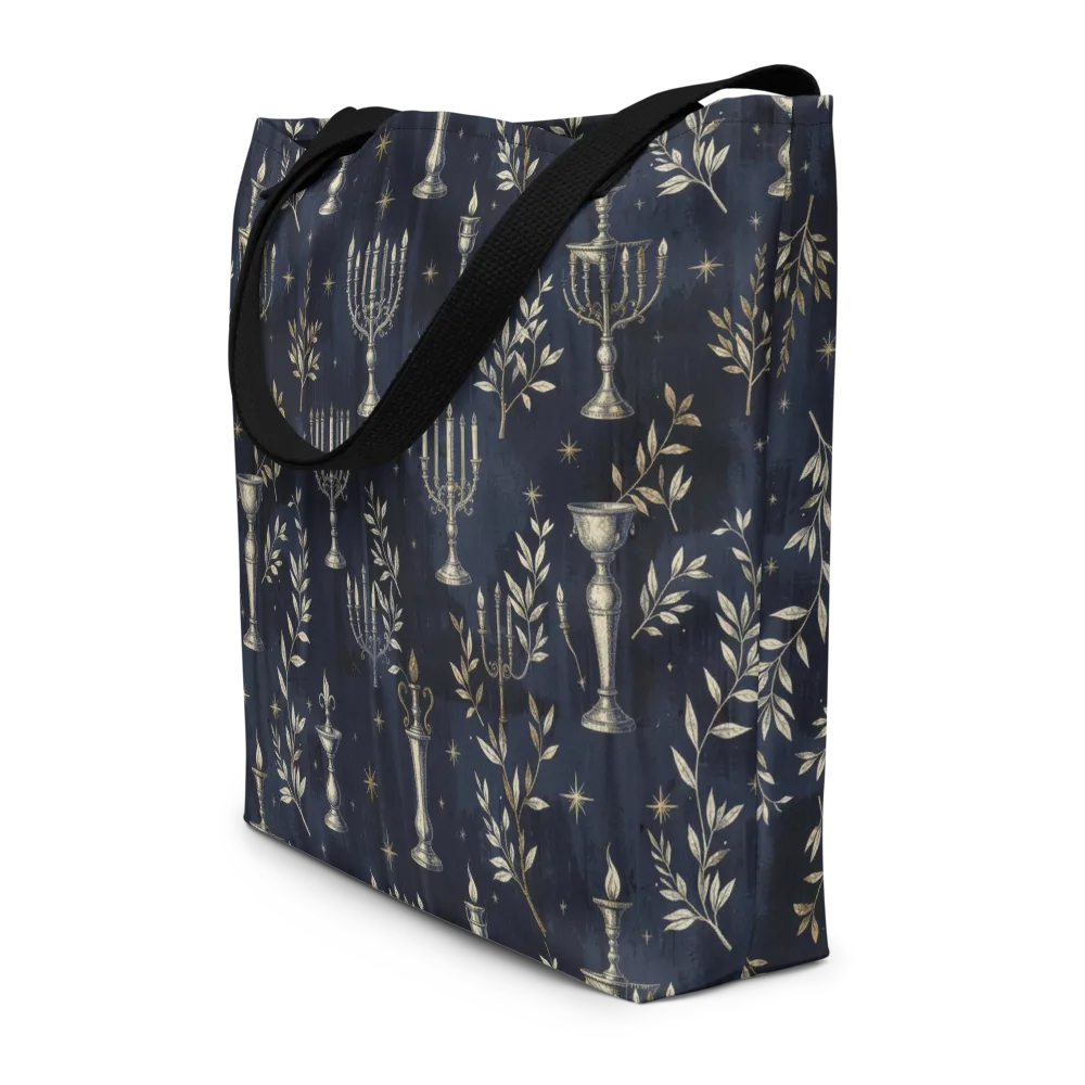 Midnight Candelabra on Large Tote Bag W/ Pocket — Front