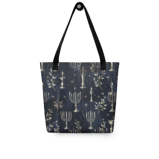 Midnight Candelabra on a Tote Bag
