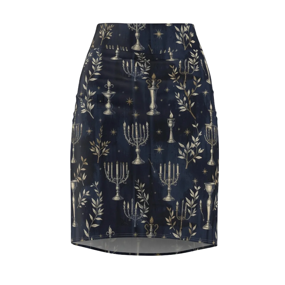 Midnight Candelabra on Pencil Skirt — Front