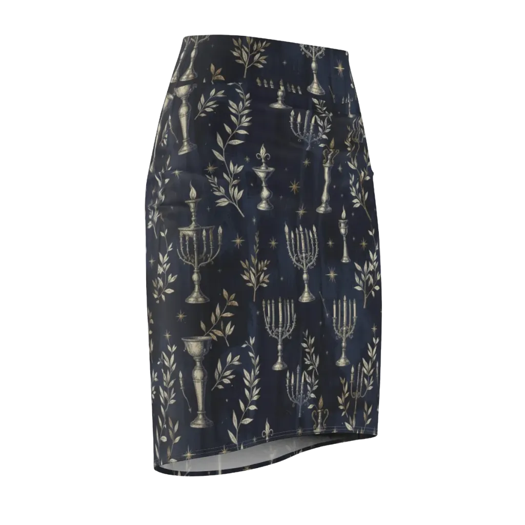 Midnight Candelabra on Pencil Skirt — Front Side
