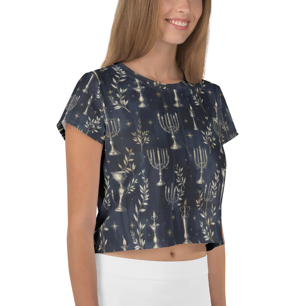 Midnight Candelabra on Crop Tee — Right