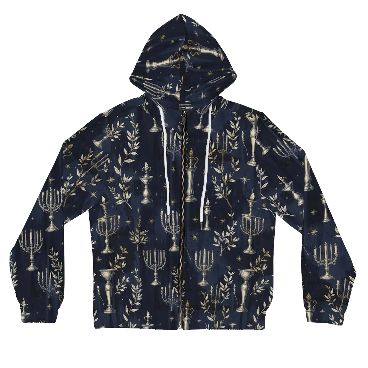 Midnight Candelabra on Women's Full-Zip Hoodie — Front