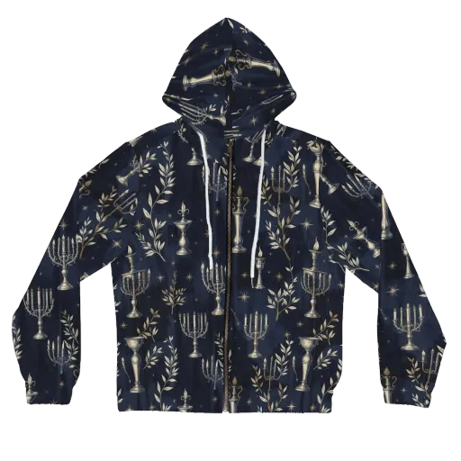 Midnight Candelabra on a Women's Full-Zip Hoodie