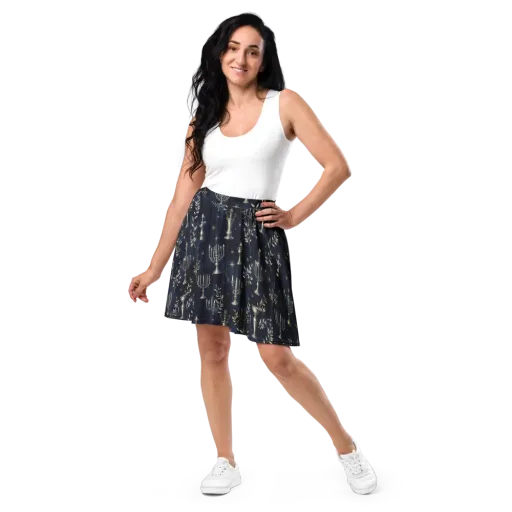 Midnight Candelabra on a Skater Skirt