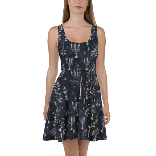 Midnight Candelabra on a Skater Dress