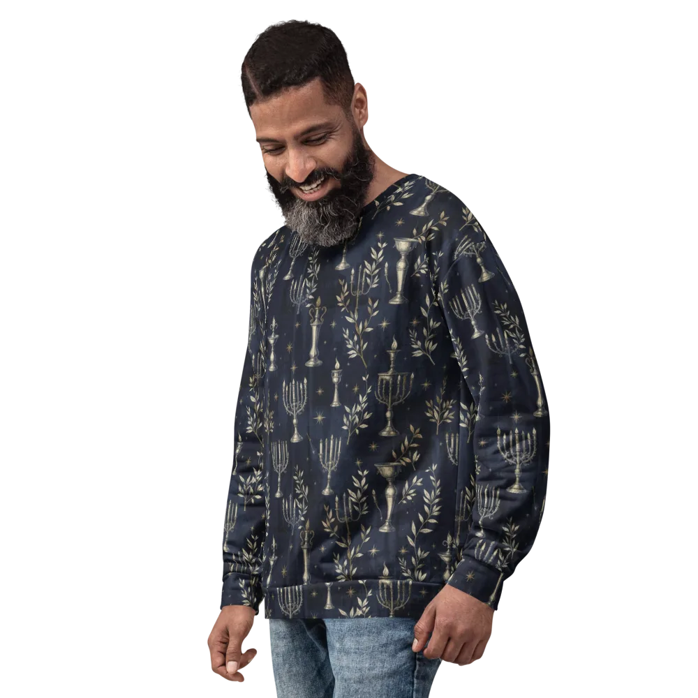 Midnight Candelabra on Sweatshirt — Left Front
