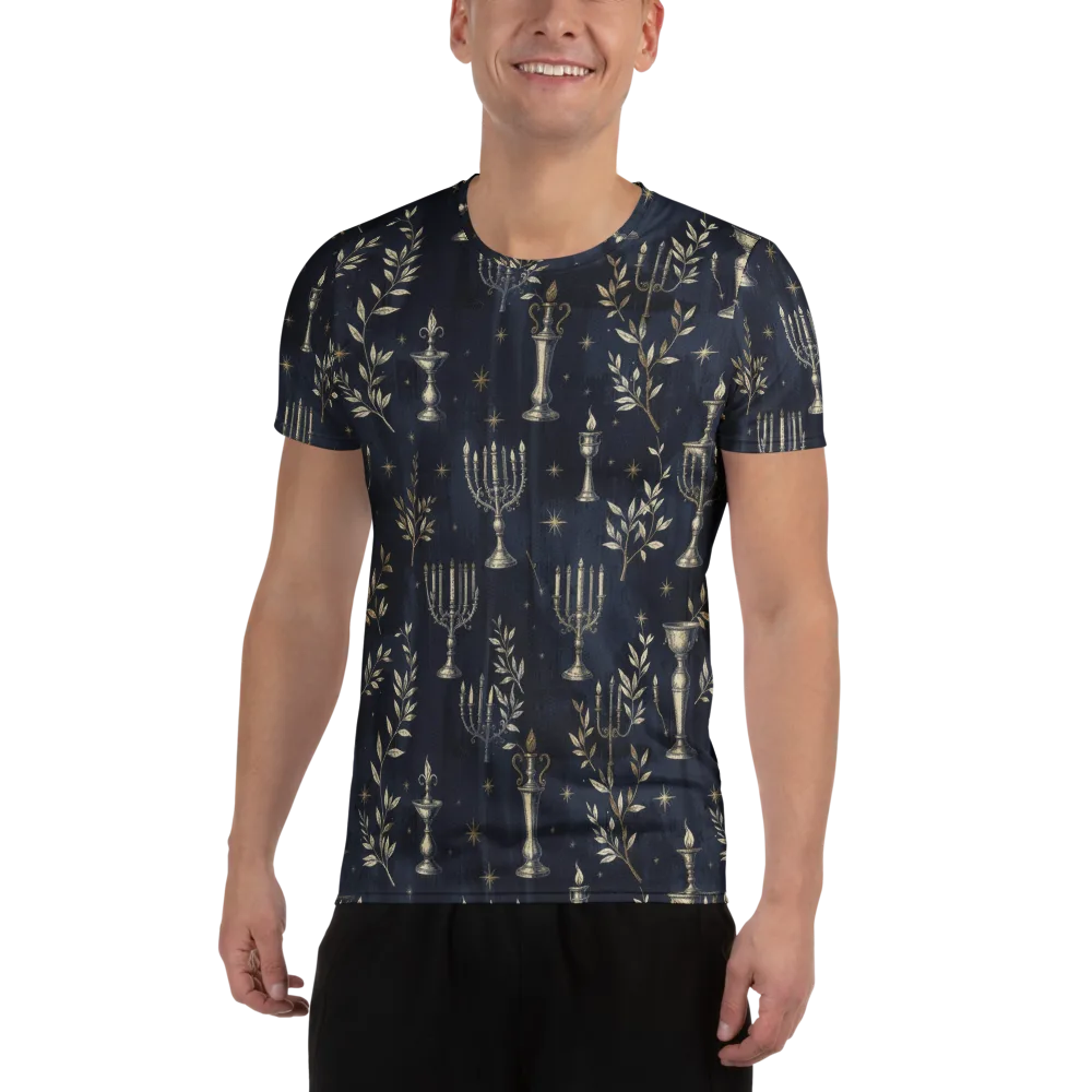 Midnight Candelabra on Men's Athletic T-Shirt — Front