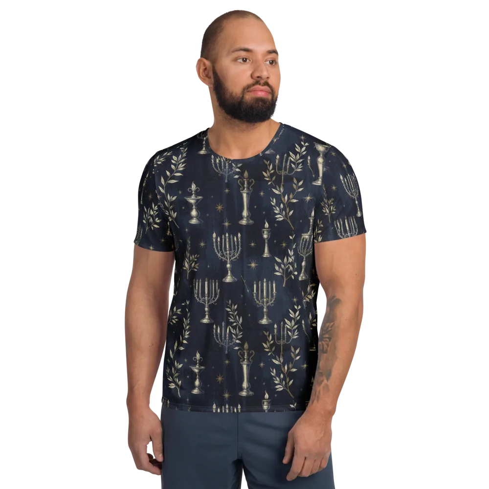 Midnight Candelabra on Men's Athletic T-Shirt — Front