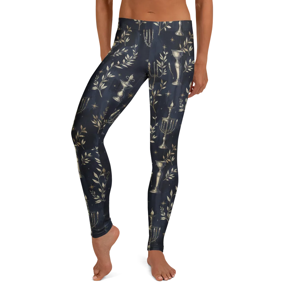 Midnight Candelabra on Leggings — Front