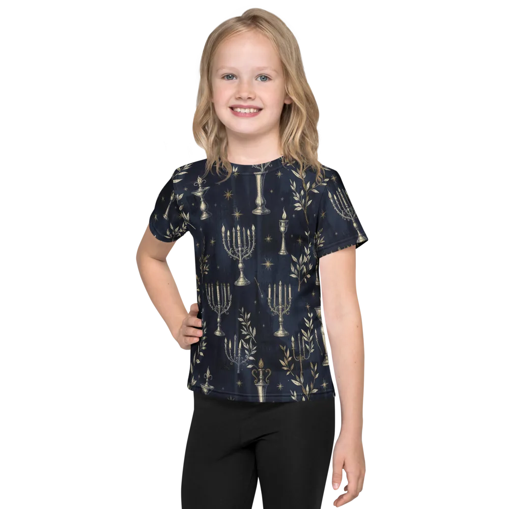 Midnight Candelabra on Kids Crew Neck T-Shirt — Front