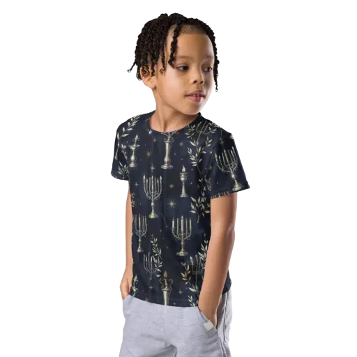 Midnight Candelabra on a Kids Crew Neck T-Shirt