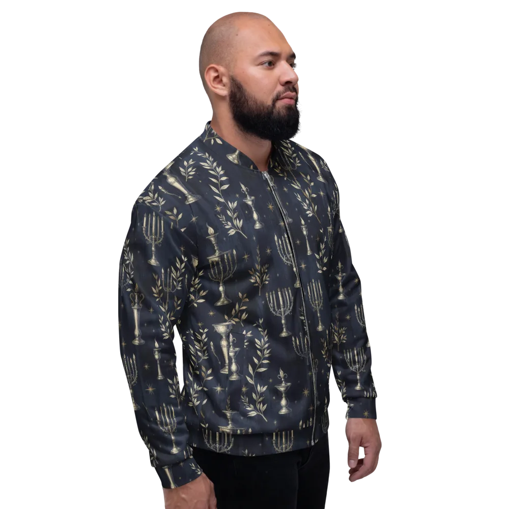 Midnight Candelabra on Bomber Jacket — Right