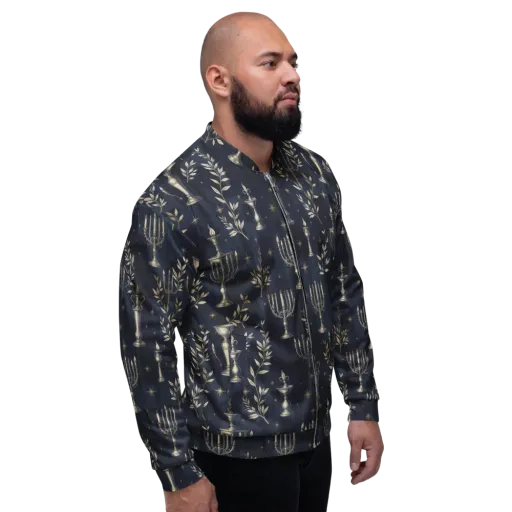 Midnight Candelabra on a Bomber Jacket