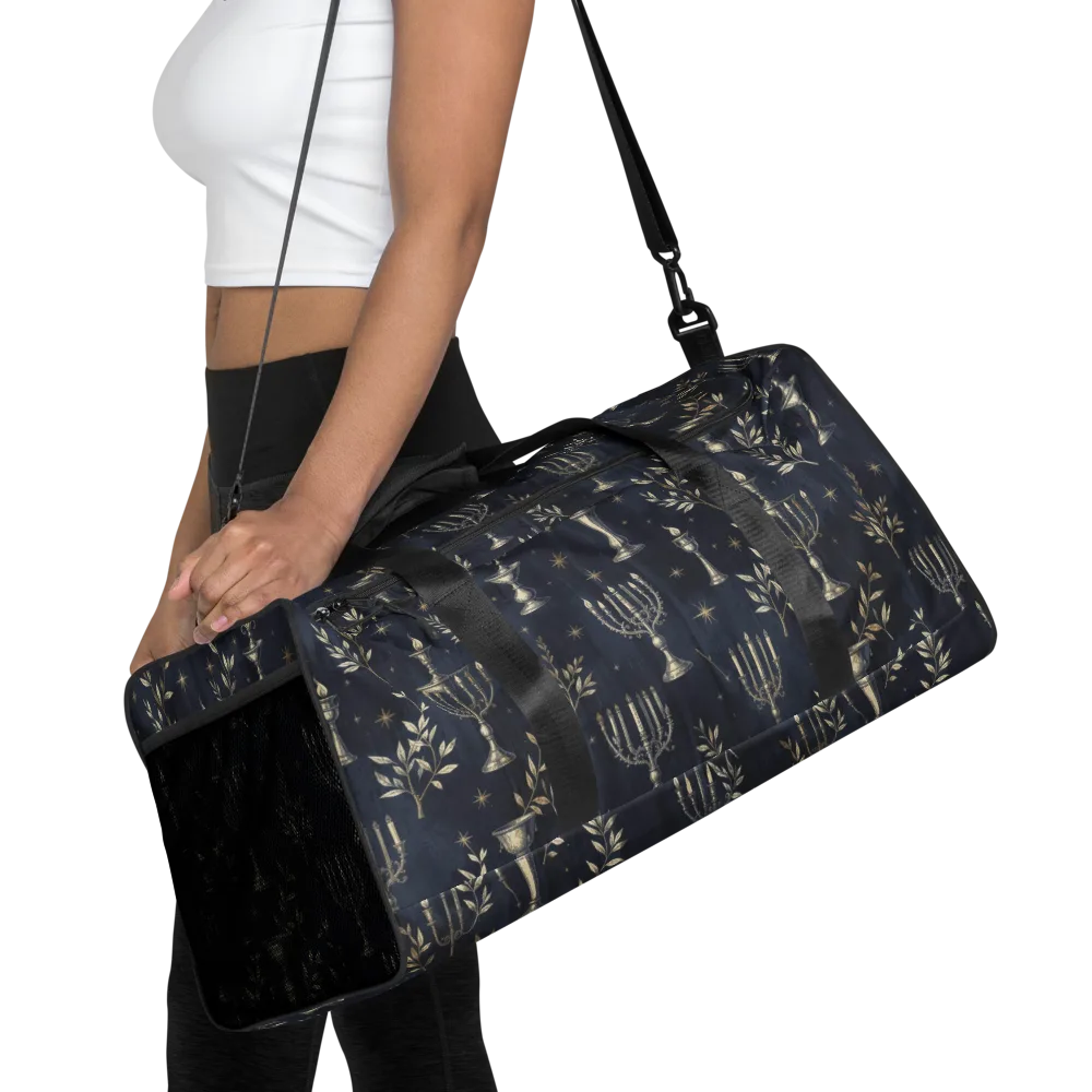 Midnight Candelabra on Duffle Bag — Front